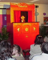 The Dancing Bear Puppet Theater at the Oneida Library, 04/05/01 - Performing is Mrs. Pageturner the librarian